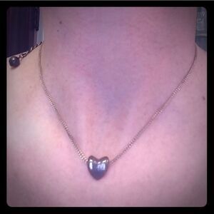2/$20 Soho Design Antiqued Silver Heart Necklace